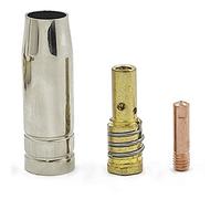 14Pc MIG-14AK Welding Torch 0.6mm/0.8mm/0.9mm/1.0mm/1.2mm Consumables Torch Gas Nozzle Tip Holder for 14AK MIG MAG Welding Torch Soldering Brazing Blow Torch for Welding(0.6MM)