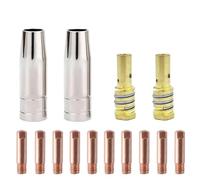 14Pcs 14AK Welding Torch Consumables 0.6mm 0.8mm 0.9mm 1.0mm 1.2mm MIG Torch Gas Nozzle Tip Holder of 15AK MIG MAG Welding Torch(1.2MM)