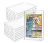 14pcs 35PT Magnetic Card Holder Hard Acrylic Trading Card Protector Holder Transparent Game Card Storage Case UV Protection for Standard Card Yu-Gi-Oh Sports Card Game Card