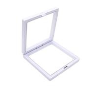 14Pcs 3D Floating Frame Jewelry Display Stand Shadow Box Ring Pendant Holder Stone Presentation Case Gift For Earring Necklace Bracelet(WHITE,11cm)
