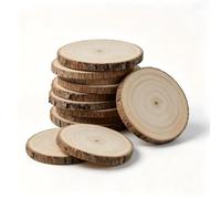 14Pcs 9-11cm Wood Slices for Crafts Log Slices Unfinished Wooden Discs Coaster Pieces Round Wooden Discs No Hole Wood Circles for Arts, DIY Crafts, Christmas, Wedding