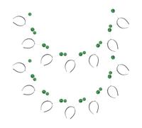 14pcs Alien Antenna Headband Green Glitter Martian Bopper Party Cosplay | Bendable Spring Antenna with Foam Balls, Soft Silicone Base, Secure Fit, Costume Accessory