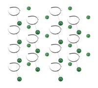 14pcs Alien Headband with Glitter Balls and Bendable Spring Antennas | Green Martian Style, Soft Silicone Base, Comfortable, for Costume Contests and Parties