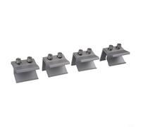 14Pcs Aluminium Standing Seam Clamp Set for Roof Mounting Solar Panel Installation with Stainless Steel Screws and Washers (4pcs)