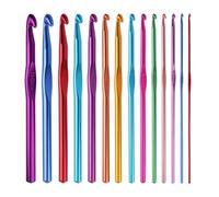 14PCS Aluminum Crochet Hooks Knitting Needles Craft Yarn 2.0mm/2.5mm/3.0mm/3.5mm/4.0mm/4.5mm/5.0mm/5.5mm/6.0mm/6.5mm/7.0mm/8.0mm/9.0mm/10.0mm