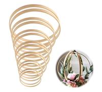 14pcs Bamboo Wooden Rings for DIY Macrame DIY Dream Catchers Wooden Rings for Wedding Wreath