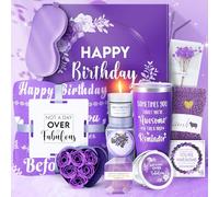 14PCS Birthday Gift for Women Mom Girlfriend Happy Birthday Gift for Ladies Her Self Care Basket Present, Spiritual Celebration Box And Get Well Soon Gift Hampers Pamper Gifts with Blanket