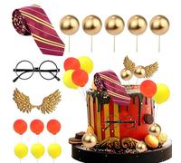 14Pcs Black Magic Cake Decoration, Wizard Birthday Party, Cartoon Themed Birthday Supplies, Children'S Cupcakes, Baby Shower Supplies, Girl And Boy Party Decoration