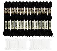 14PCS Black Premium Embroidery Floss Pure Cotton Premium Skein Cross Stitch Embroidery Floss for Arts and Crafts Making
