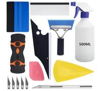 14PCS Car Window Tint Kit, Vinyl Wrap Tools Set, Window Tint Film for Car, Multiple Squeegees for Wrapping Self-Adhesive Film, Universal for Home & Auto Use