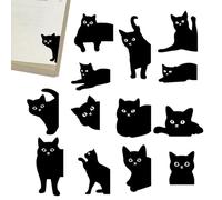 14pcs Cat Magnetic Bookmark, Funny Black Cats Book Mark Magnet, Cute Reading Gift for Women, Book Lovers, Teacher, Cat Lovers