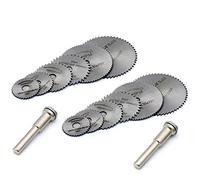 14Pcs Circular Saw Disc Set, HSS Saw Discs Wheel Cutting Blades with 1/4" Shank Mandrel for Dremel Rotary Tools (22mm, 25mm, 32mm, 35mm, 44mm, 50mm)