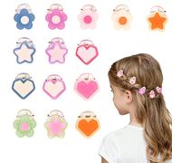 14pcs Cute Small Hair Clips for Girls & Women-Heart/Star/Flower Design Claw Clips for Kids, Ideal for School, Parties & Daily Hairstyling