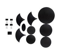 14pcs Drum Mute Pads Set Black Sponge Dampeners for Drummer