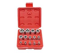 14Pcs E-Torx Star Socket Set with Case, 1/4, 3/8, 1/2 in. Drive Female External Star Socket Set E4-E24 Torque Socket Set