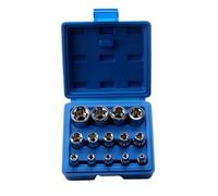 14Pcs E Type Star Female Bit Socket Set Wrench Hexagonal E4-E24 for Home Metalworking Auto Industrial Tool