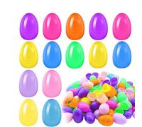 14pcs Easter Fillable Plastic Eggs, Pastel-Color Refillable Eggs, Hollow Plastic Eggs for Kids, Party, Decorations