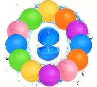 14Pcs Eco-Friendly Water Balloons for Kids, Durable Splash Battle Game Set for Outdoor Pool Beach Summer Fun, Ages 3-12, Assorted Colors