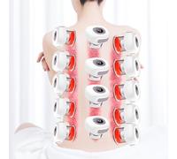 14PCS Electric Cupping Set + 3 Cups, Gua Sha Cupping Set + 6 Adjustable Temper, Vacuum Cupping Massager + Red Light, for Body Reduce Muscle Pain