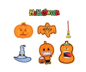 14pcs Embroidery Pumpkin Patch Iron on Applique Decoration | Washable Heat Transfer Style, Embroidery Detail, Polyester Non Woven Fabric, Halloween Harvest Accent