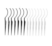 14PCS False Eyelashes Display Stick, Washable Fake Eyelash Extension Holder, Reusable Planting Grafted Eye Lashes Applicator Tool with Plastic Material for Beauty Salons and Home U