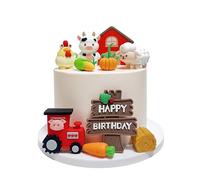 14Pcs Farm Animal Cake Toppers,Cow 、Sheep、pumpkin Cupcake Toppers,Farm Animal for Baby Shower,Barnyard Birthday Party Cake Decoration Supplies,Farm Themed Birthday Cake Decorations