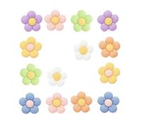 14pcs Floral Shoe Charms for Girls, Flower Shoe Accessories in 7 Colors Cute Shoe Decoration Charms for Women, Teens, and Kids