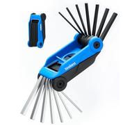14PCS Folding Allen Wrenches Sets(Metric and SAE), Metric Allen Key Set 2mm- 6mm, SAE Hex Key Set 5/64”- 1/4", Folding Hex Keys for Home Repair and Bikes（EDC）