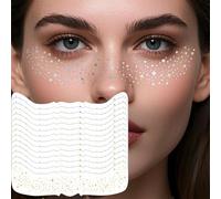 14PCS Glitter Fake Freckles Face Tattoo, Gold & Silver Face Sparkle Makeup Patches, Glow Up Temporary Face Tattoo, Face Glitter Speckles Patches, Waterproof Freckles Tattoo Sticker for Women Makeup