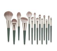 14pcs Green Cloud Makeup Brush Set Blush Brush Eyeshadow Brush Portable Beauty Tools (D 18cm)