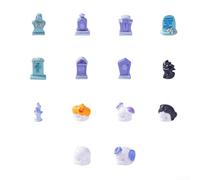 14Pcs Halloween Tombstone Series Diy Decorations Miniature Landscape Ornaments