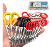 14Pcs Heavy Duty Hitch Pins Clip R Clips Spring Retaining Wire Hair Pins Cotter Pin Strong Spring Rubber-Coated Grip R Clip for Trailer Tractors Mower Carts Truck Pin Clip 3Sizes M3x60 M3.5x75 M4x90