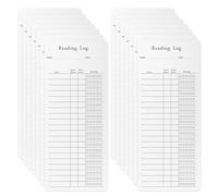 14pcs Library Bookmarks: Track Your Reading Progress - 3.3x7.87in Notecards and Markers - Gift for Book Lovers, Students and Teachers