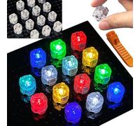 14PCS Light Up Bricks, LED Lights Bricks Accessories Kits, 2x2 2x3 Classic Transparent Parts Building Block Set, Compatible with Lego, Compatible with All Major Brands (2x2 Round)
