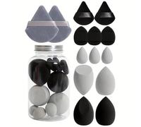 14Pcs Makeup Blender Sponge Set | Beauty-Blender | Foundation Sponges | Beauty Eggs | Powder Puff + Liquid Sponges Set | Makeup Blending Sponges for Foundation, Concealer, Setting Powder and Cream