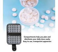 14Pcs Medicine Organizer PU Daily Weekly Large Compartment Box Medicine Case