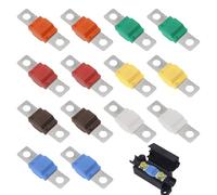 14pcs Midi Fuse,High Current Fuses,30/40/50/60/70/80/100amp 32v,Fuses for Midi Fuse Holder,for Car Marine Truck Marine Electric Hybrid Vehicle Motor
