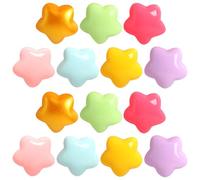 14Pcs Mini Star Fridge Magnets,Cute Magnetic Colorful 3D Tiny Small Cute Star Magnet Multi-PurposeTiny Decorative Magnetfor Crafts, Notice Board,Kitchen,Office,Classroom,School