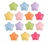 14pcs Mini Star Fridge Magnets, Cute Magnetic Colorful 3D Tiny Small Star Magnets for Locker Whiteboard Refrigerator School Office
