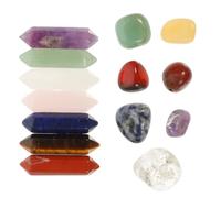 14pcs Natural Crystal Hexagonal Stone Gift Box DIY Decor Set | Natural Stone, Portable and Lightweight, for Shelves and Party Centerpieces, Crafting and Table Decoration