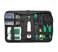 14pcs Portable Ethernet Network Hardware Bag Tool Network LAN Cable Crimper Pliers Tools Kit Network Repairing Tool Set Dual-use Network Cables Tester