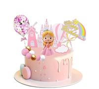 14Pcs Princess cake decoration,Princess Cake Topper,Princess Figurines Cake Topper,Girl Birthday Cake Decoration,for Girls Kids Baby Shower Cake Decoration Wedding Birthday Party Decorations