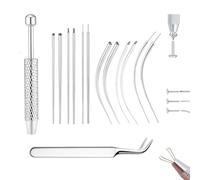 14Pcs Professional Piercing Kit - 14G/16G/18G/20G Stainless Steel Body Piercing Tools with Ball Grabber, Taper & Needles for Ear, Nose, Lip, Ear Piercing Kit, Belly Jewelry Insertion & Change