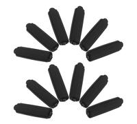 14pcs Self Grip Sponge Hair Styling Curlers for Bangs 2.64 Inch Black | Cloth Wrapped Finish, Non Heated Use for Roots and Fringe, Flexible Contour Fit, Morning Styling