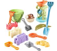 14Pcs/Set Beach Toys for Kids, Fun & Educational Sand Toys with Bucket, Shovel, Sand Rake and More, Outdoor Sandpit Tools for Children 3 4 5 6 7 YearsBeach