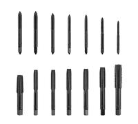 14Pcs/set Threading Tap Set Straight Flutes Thread Screw Metric Tapping Tool For Metalworking Woodworking Steel