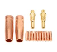 14PCS Set Welding Gun Accessory Kit 10PCS Electrode 2PCS 1/2in Gas Nozzles and 2PCS 35-50 Gas Diffuser for Magnum 100L