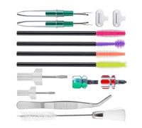 14Pcs Sewing Machine Cleaning Kits Include Tweezer Double Headed Brush Seam Rippers Needle Board Screwdriver Sewing Maintenance Tool