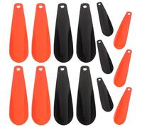 14pcs Short Handle Plastic Shoe Horn for Dress Shoes and Loafers | Smooth Surface, Tail Hole Design, Portable Carry, Easy Cleaning, Entryway Bench Use, Office Workers
