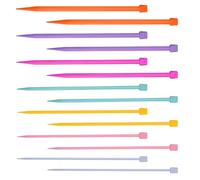 14Pcs Short Knitting Needle Set, 25cm Long Kids Knitting Starter Kit, 4.0mm to 10mm Plastic Single Pointed Knitting Needles for Beginners, Yarn Knitting Craft Supplies